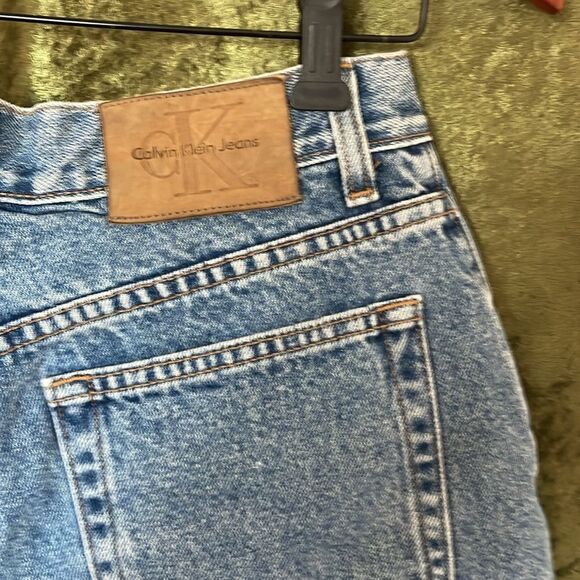 VTG Calvin Klein High Waist Jean Shorts 27 Waist - Picture 6 of 12